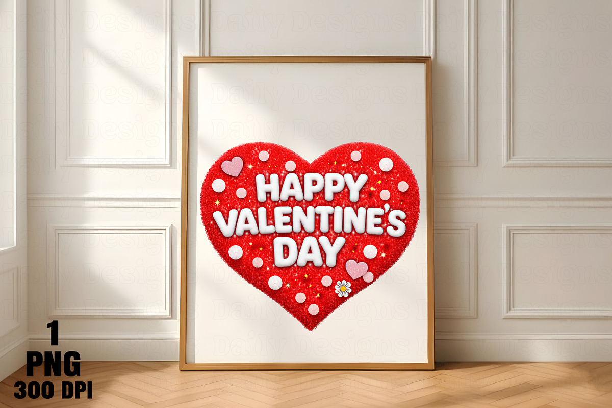 Happy Valentine’s Day Heart PNG, an Illustration by Daily.Designs (Photo 4 of 4)