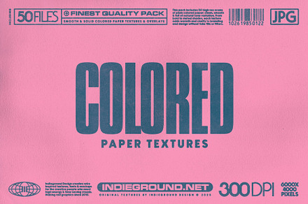 Colored Paper Textures, a Texture Graphic by Indieground Design Inc.