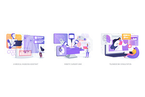 AI and Robotics in Modern Healthcare, a Technology Illustration by Visual Generation