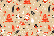Colorful Retro Christmas Patterns, a Pattern Graphic by tomuato (Thumbnail 3 of 7)