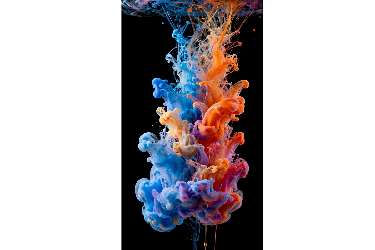 Fluid Colorful Splash Backgound, a Decorative Illustration by Sharon Schwalbe (Photo 1 of 5)