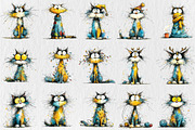 Whimsical Christmas Cat Clipart, an Animal Illustration by Rose Art (Thumbnail 3 of 5)