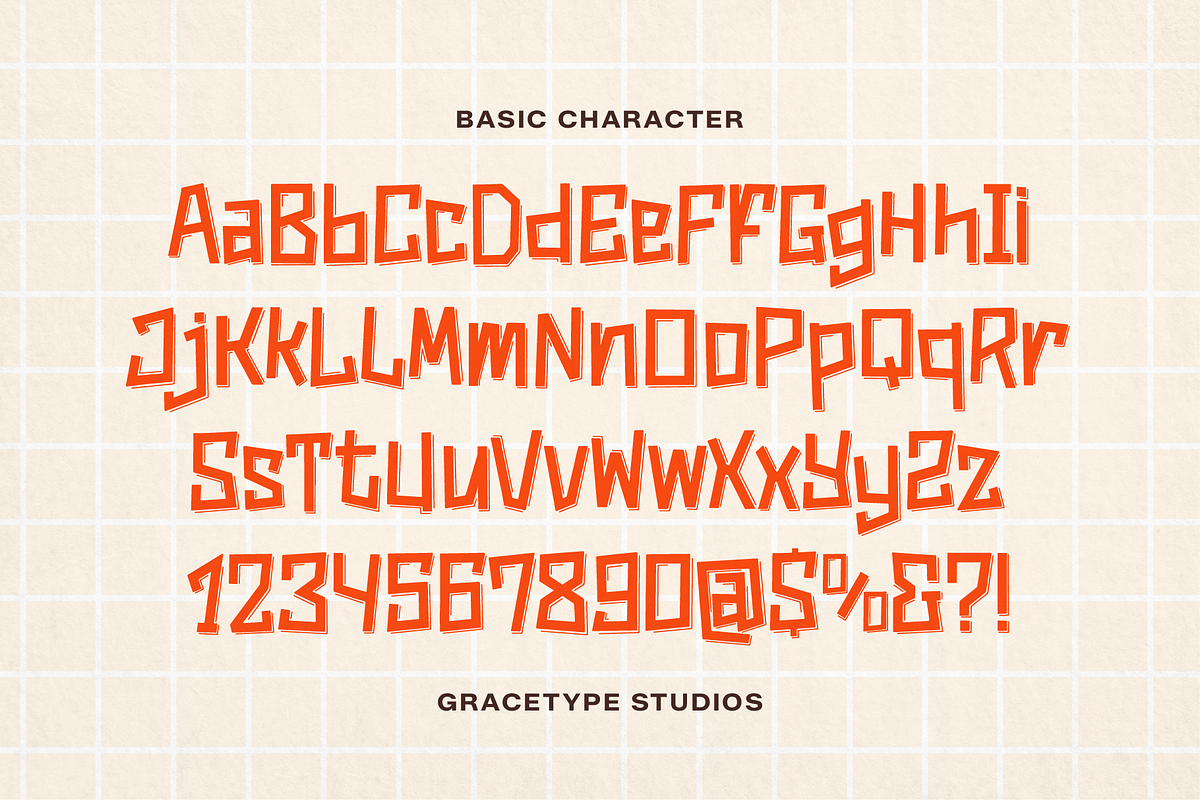 Rumble Block | Hand Drawn Display, a Handwritten Font by gracetype_studio (Photo 10 of 12)