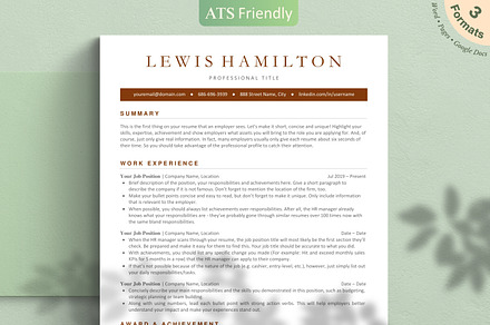ATS Friendly Resume Template