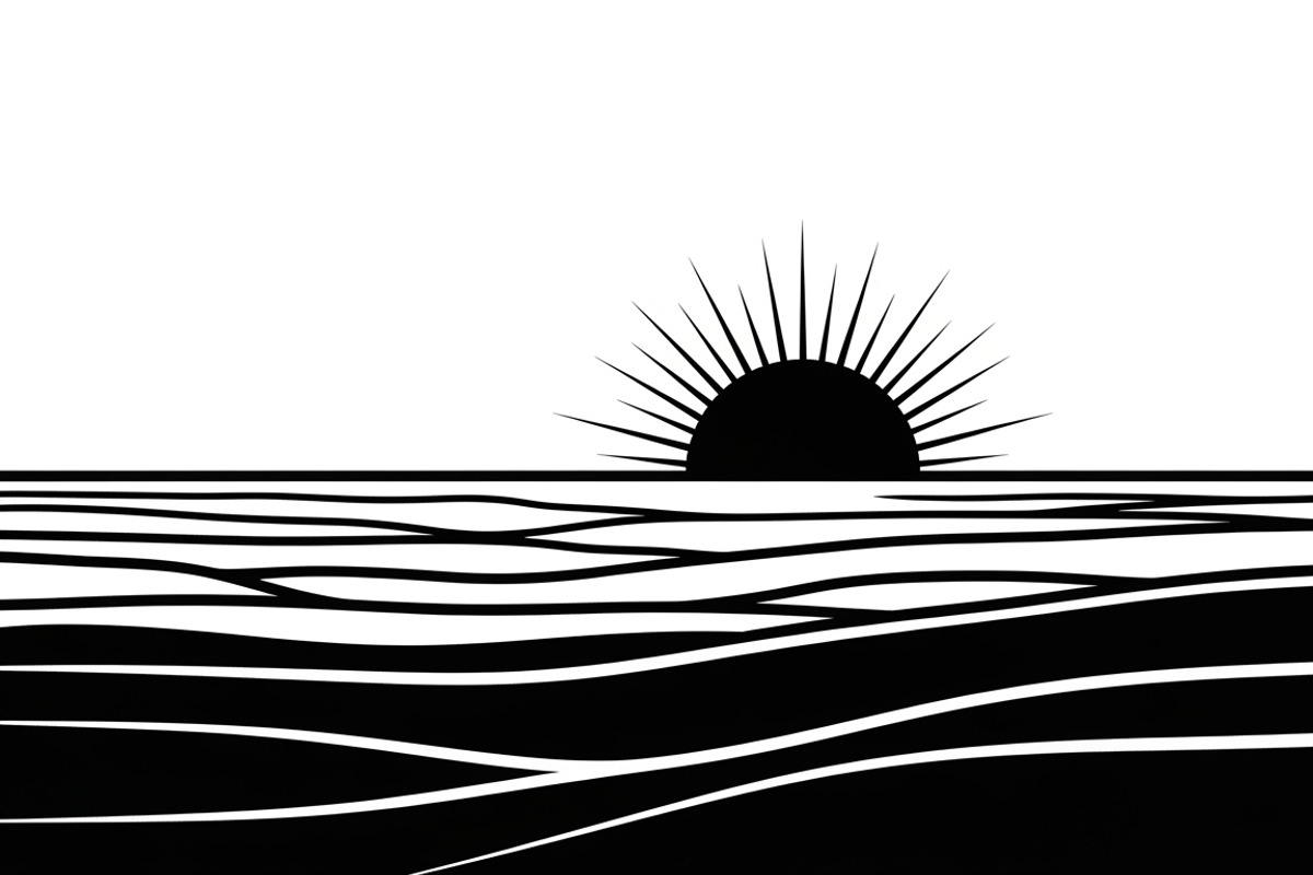 sunset horizon wall art design, an Illustration by Amazin_art (Photo 23 of 31)