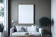 Living Room Frame Mockup, a Print Template by Ali's Designs (Thumbnail 1 of 4)