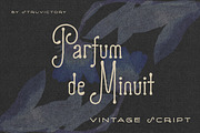 ParfumDeMinuit Modern Vintage Script, a Sans Serif Font by Struvictory.art (Thumbnail 1 of 9)