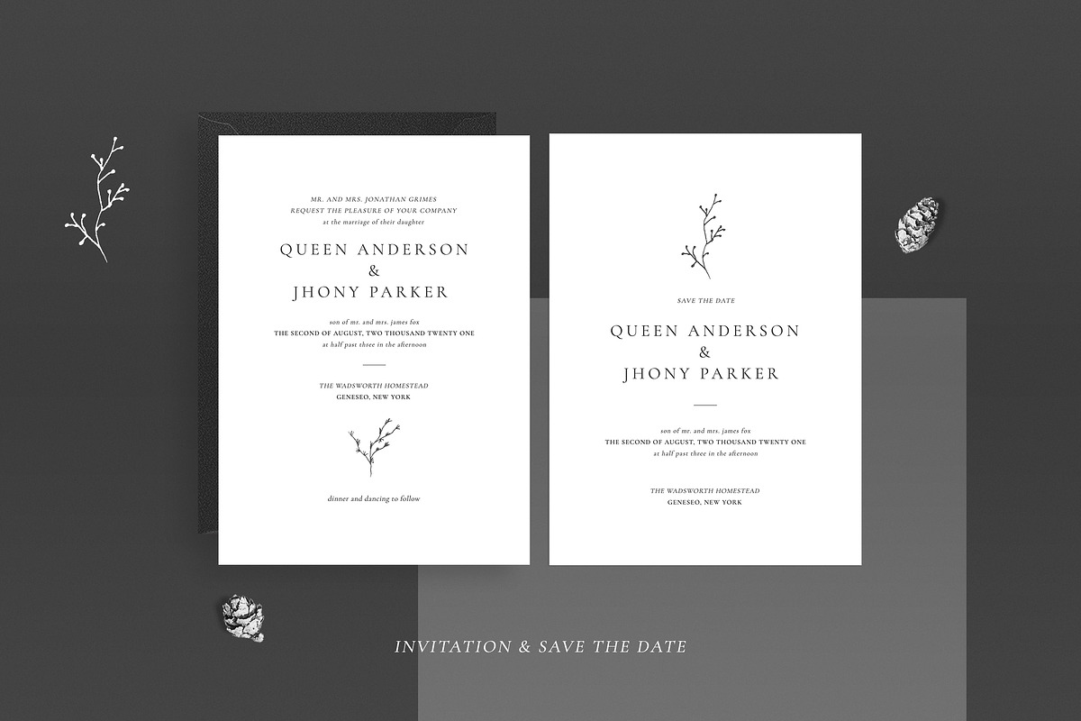 Modern Simple Wedding Suite, an Invitation Template by Azka Creative (Photo 4 of 5)