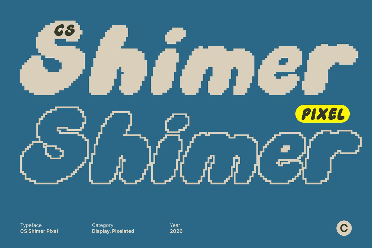 CS Shimer Pixel, a Sans Serif Font by Craft Supply Co. (Photo 1 of 8)