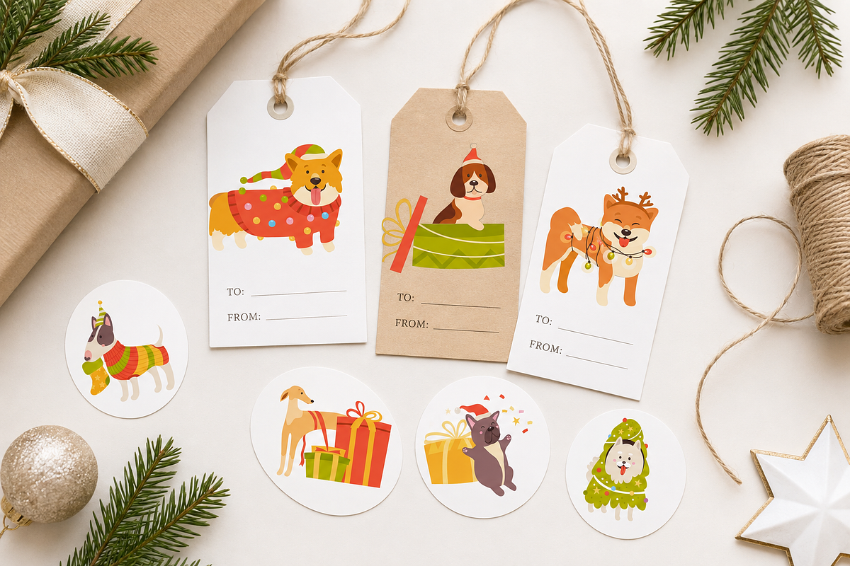 Christmas Animals Illustrations, a Seasonal Illustration by Anna Studio (Photo 5 of 12)