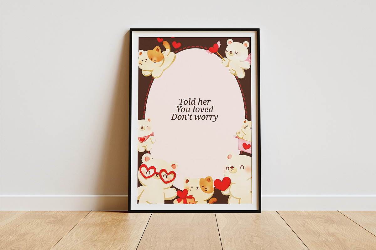 Cute Animal in Love Digital Painting, an Animal Illustration by CreativeValuation (Photo 12 of 12)