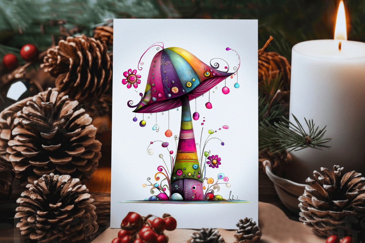 Whimsical Mushroom Clipart Bundle, an Illustration by Dream Creation (Photo 6 of 8)