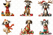 Quirky Christmas Dog Clipart, an Illustration by Black Bird Studio (Thumbnail 5 of 6)