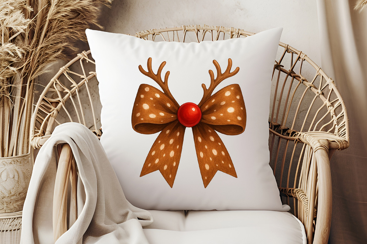 Rudolph Coquette bow Png,Christmas, an Illustration by Libby Wishes (Photo 5 of 6)
