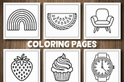 Minimal Art Coloring Pages For Kids, an Illustration by Design Station (Thumbnail 4 of 5)