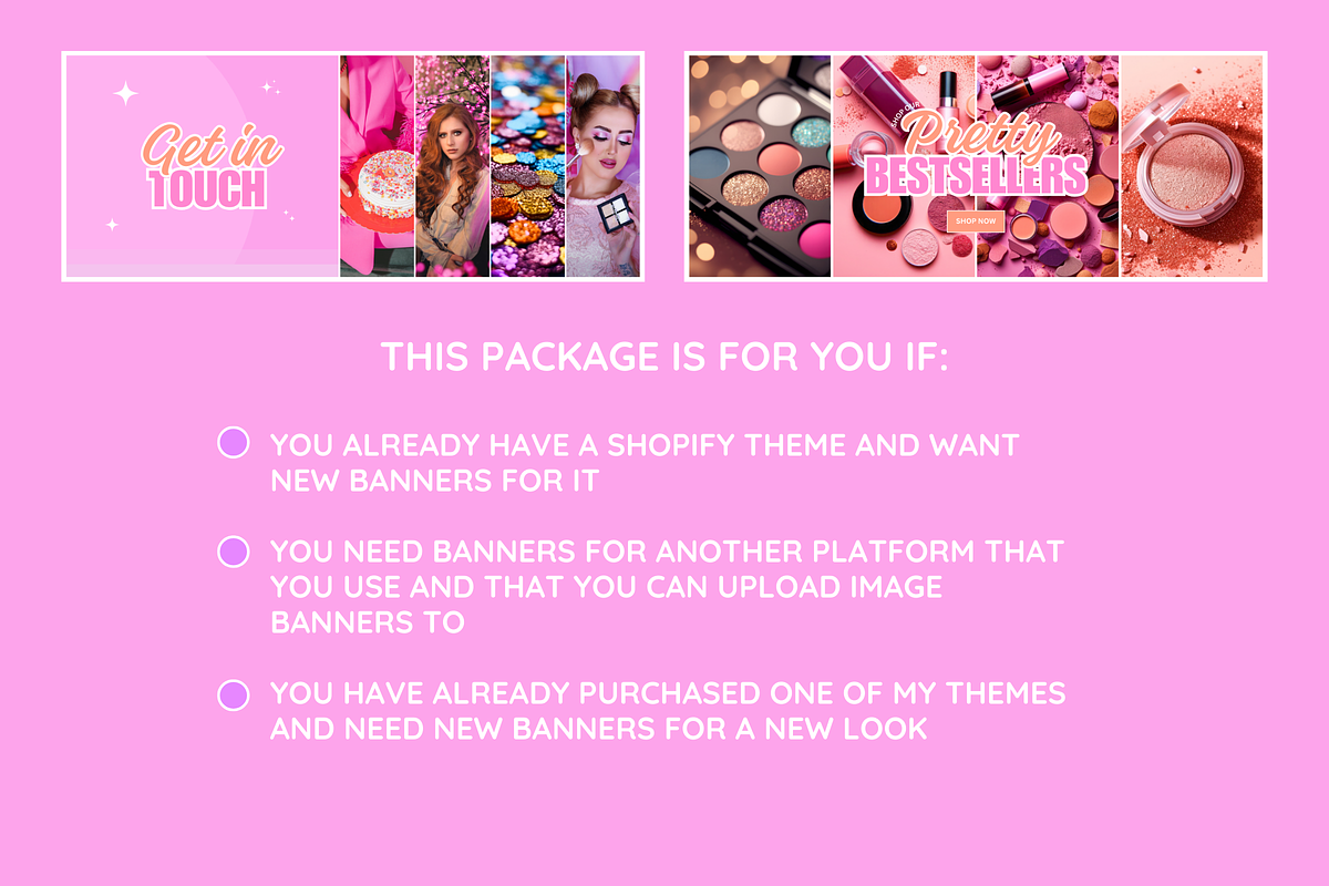 Makeup Shop Banner Templates, a Shopify Template by SunshineStudioBoutique (Photo 5 of 7)