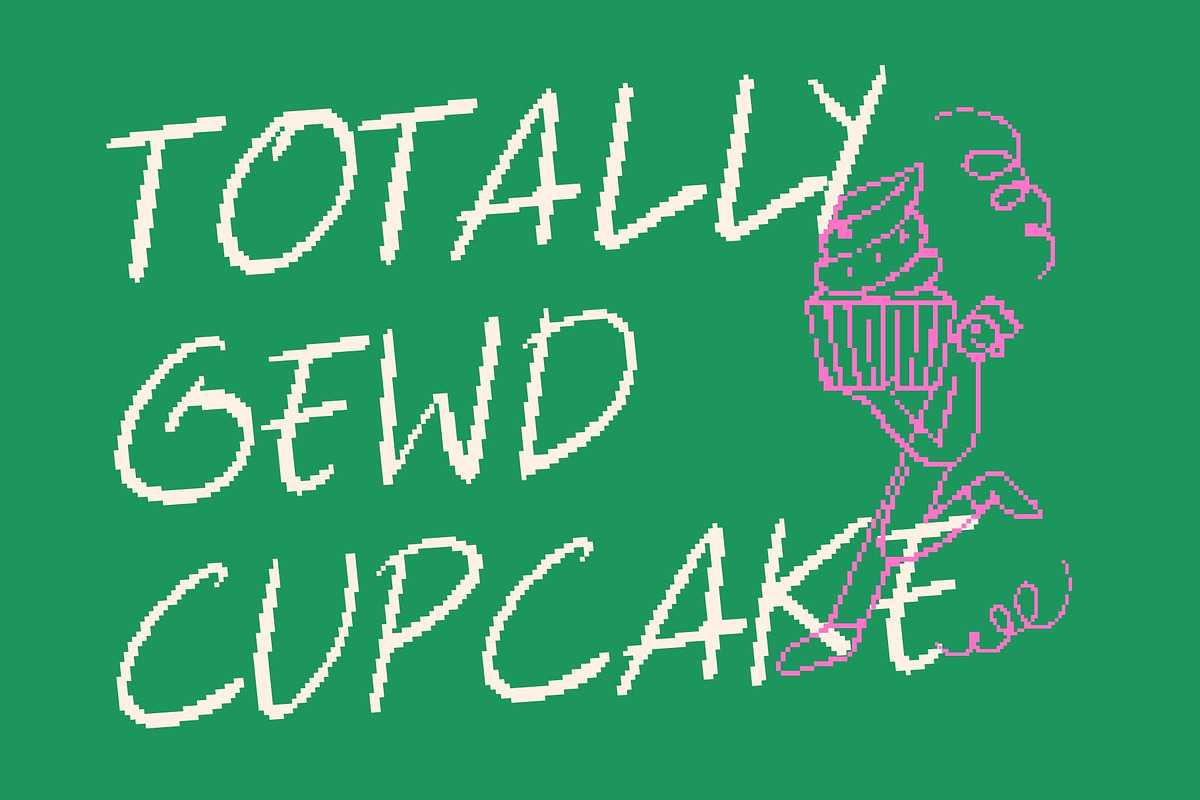 CS Brooklyn Pixel, a Handwritten Font by Craft Supply Co. (Photo 3 of 8)