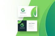 Leaf Letter G Logo & Business Card, a Branding & Logo Template by gdrony (Thumbnail 2 of 3)