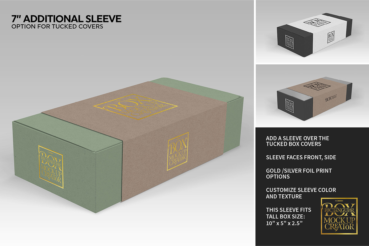 Rectangular Box Mock Up Creator, a Packaging Mockup by INCDesign