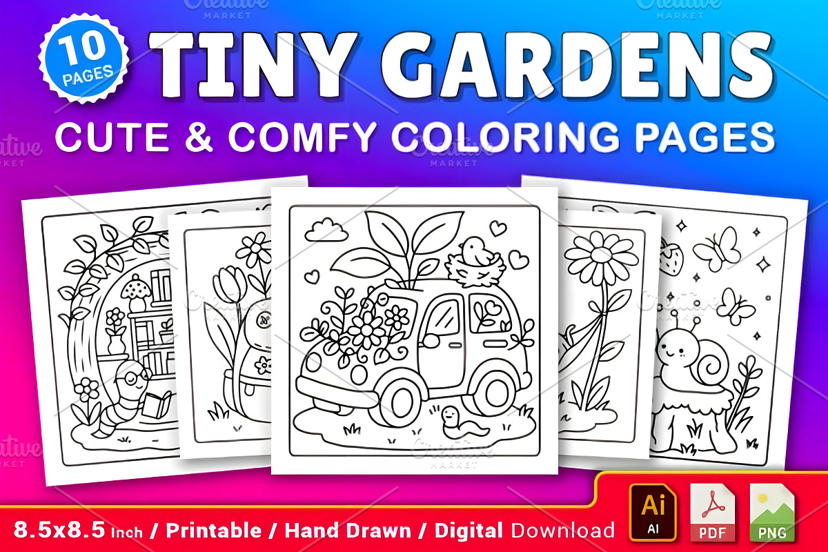 Tiny Gardens Cute & Comfy Book, a Decorative Illustration by Design Station (Photo 1 of 4)
