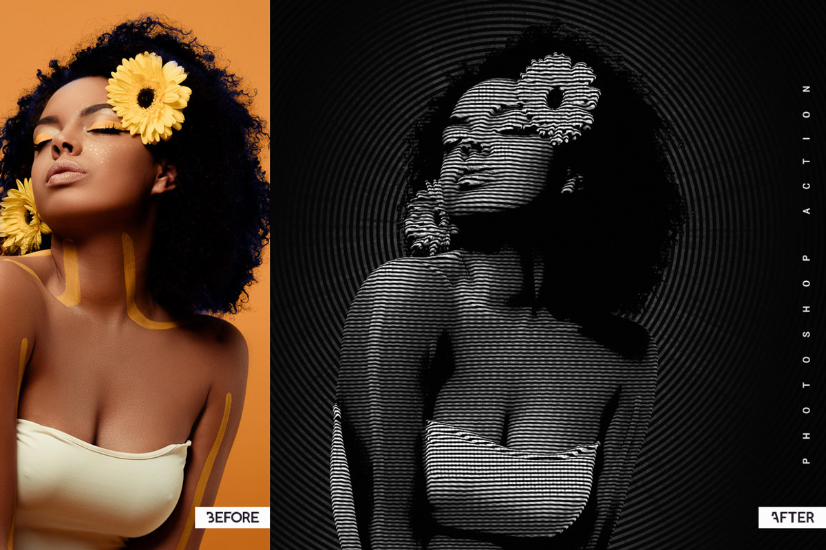 Displace Halftone (PS) Action preview 2