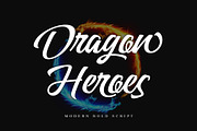 Dragon Heroes, a Script Font by Letterara (Thumbnail 1 of 13)