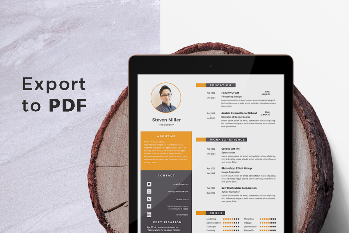 Creative Resume & CV Template, a Resume Template by Hito Graphic (Photo 7 of 8)
