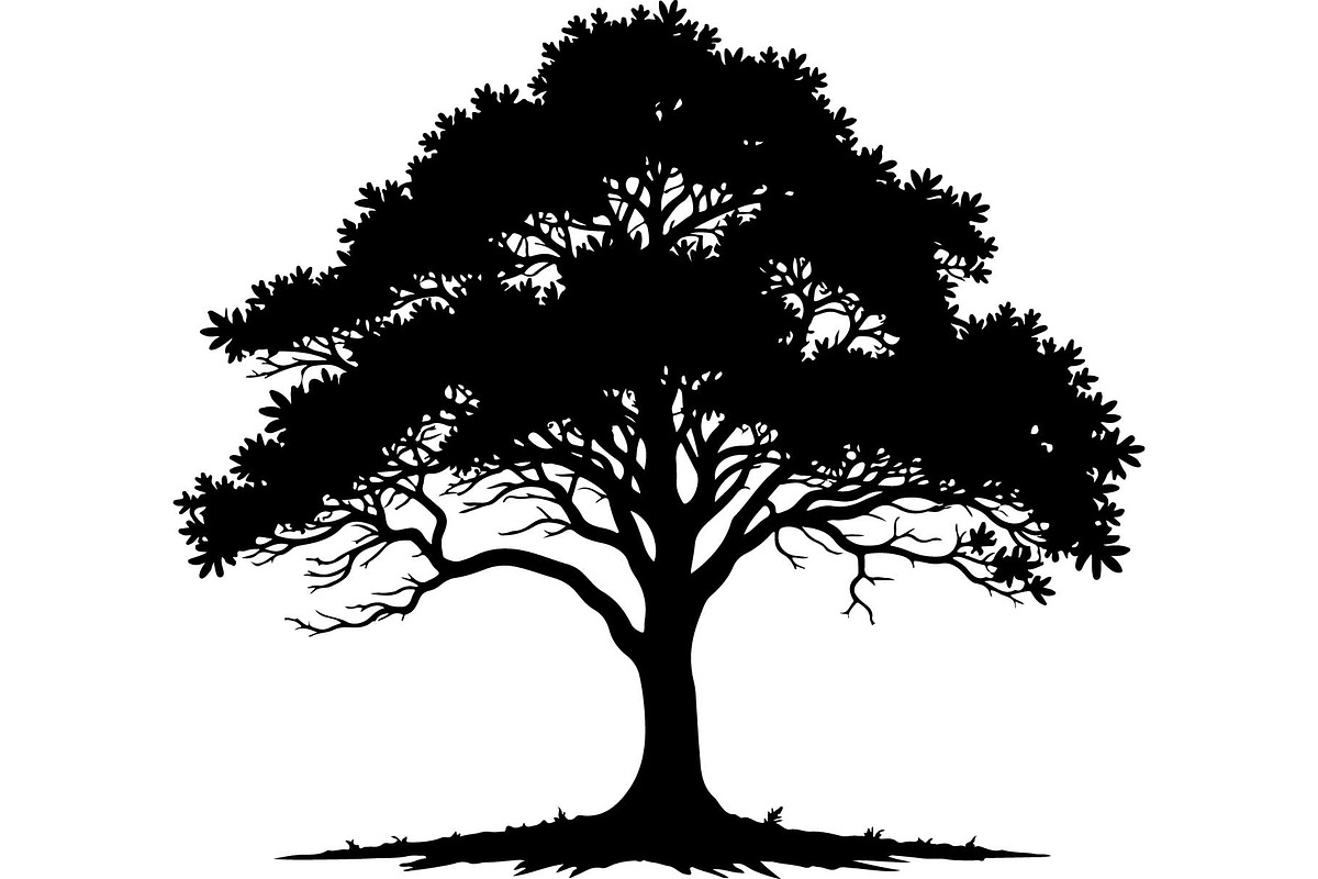 Elegant Tree Silhouette Clipart Set, an Object Graphic by jahid234 (Photo 4 of 7)
