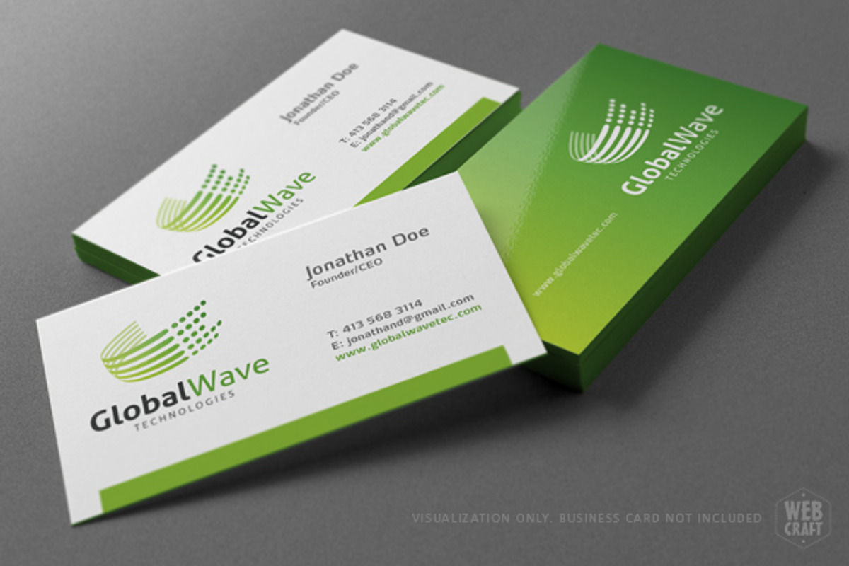 Global Wave Technology Logo Template, a Branding & Logo Template by WebCraft (Photo 4 of 4)