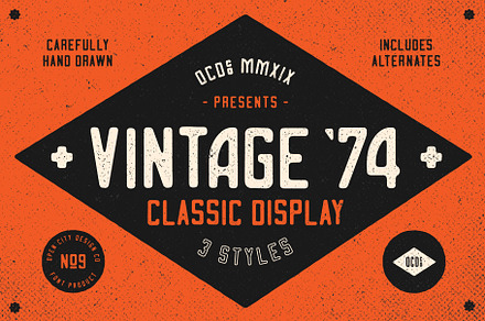 Vintage '74, a Sans Serif Font by OPENCITYDESIGNCO