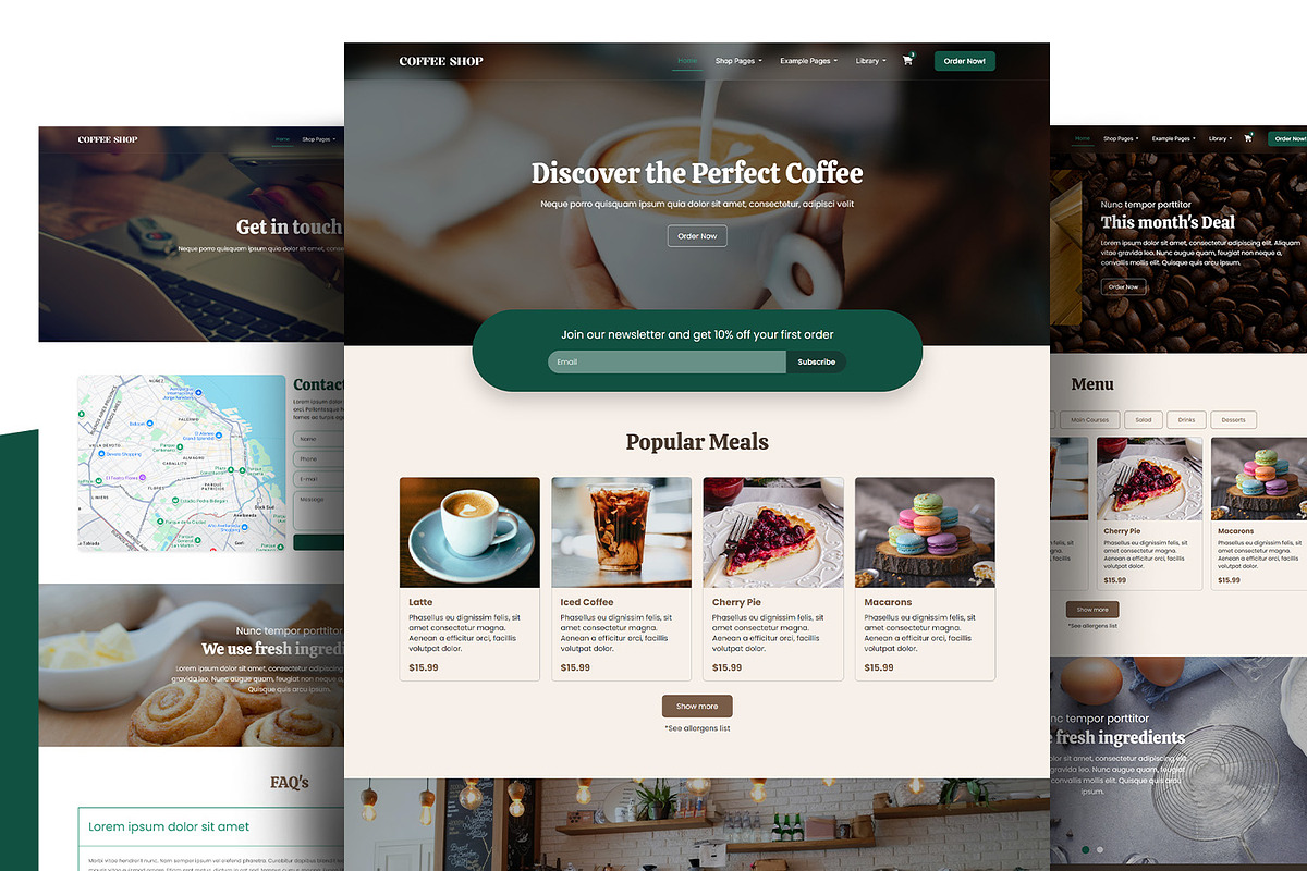 Coffee Shop Bootstrap HTML Template, a Templates & Theme by SkyBlueMage