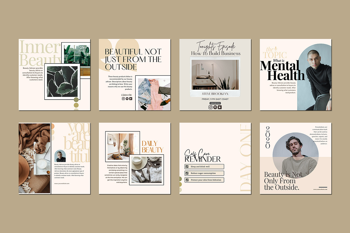 Insta Beauty Series Canva, a Social Media Template by Analogi Studio (Photo 6 of 28)
