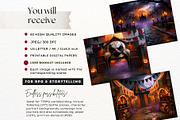 Hallowmere Halloween Backgrounds, a Seasonal Illustration by ThatsDesignArt (Thumbnail 2 of 16)