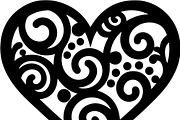 Black Heart Love Silhouette Icons Se, an Illustration by Designer_Momina (Thumbnail 5 of 18)