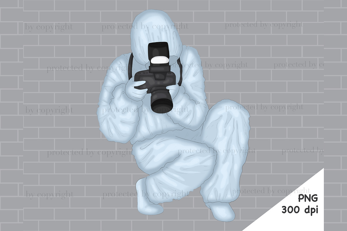 Detective Clipart, a Person Illustration by GlamArtZhanna (Photo 5 of 6)