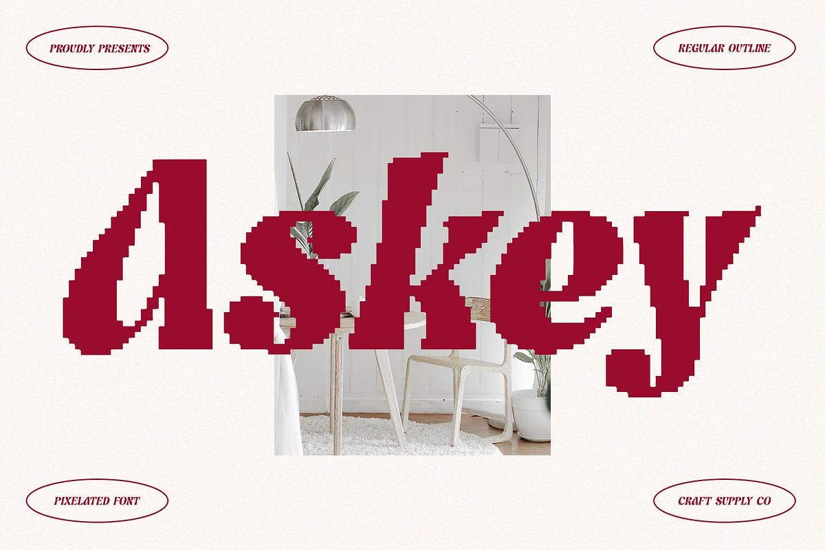 Askey Pixel, a Sans Serif Font by Craft Supply Co. (Photo 1 of 8)