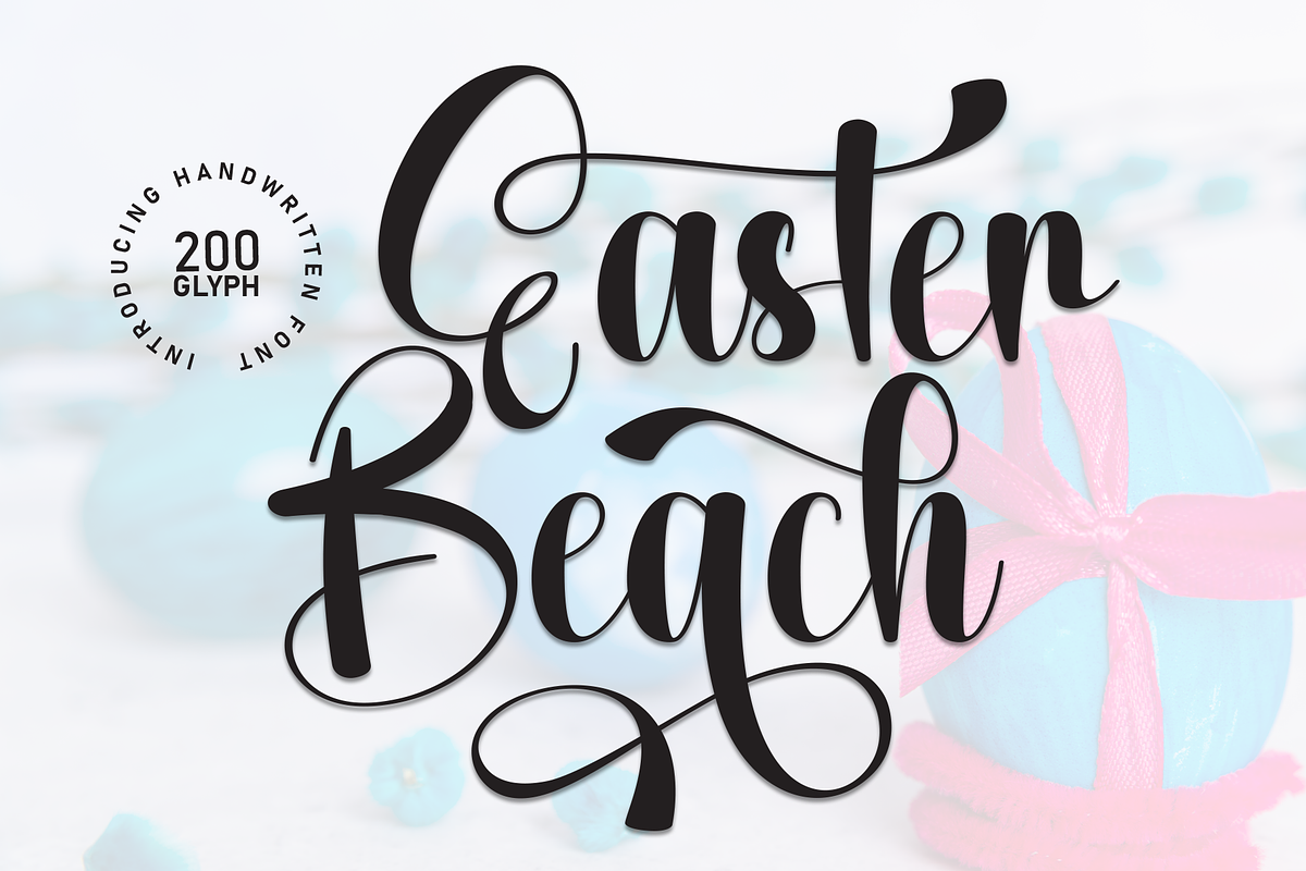 Easter Beach | Script Font, a Handwritten Font by Scratchones (Photo 1 of 9)