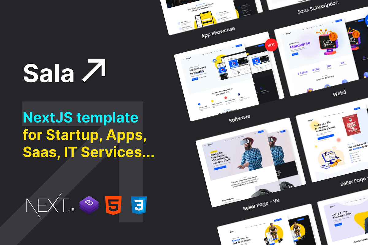 Sala - IT Services NextJS Template, a React Template by AliThemes (Photo 1 of 2)