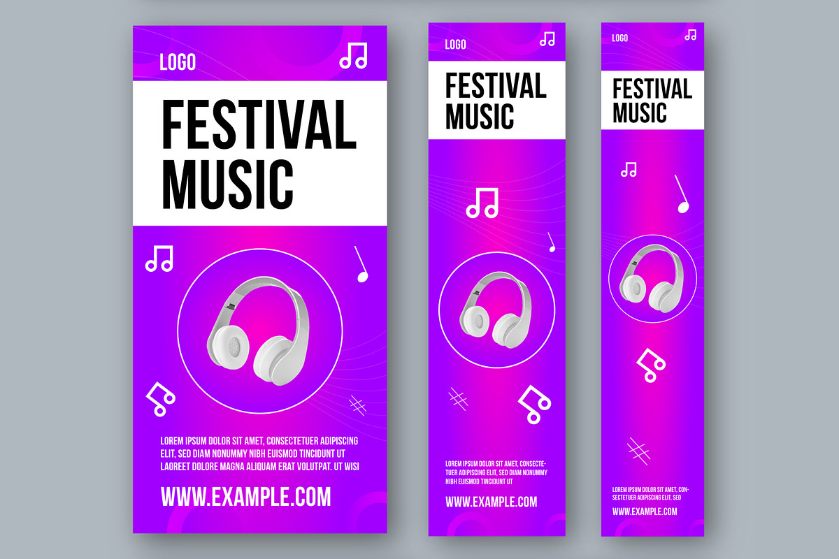 Music Web Banner Set, a Social Media Template by CreativeShaper (Photo 3 of 4)