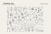 Wedding Line Art Vector Set, an Object Illustration by VerAna (Thumbnail 12 of 18)