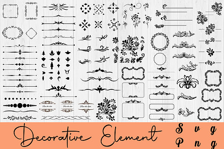 Decorative Text dividers SVG Vector, an Object Illustration by Digi_Design_World