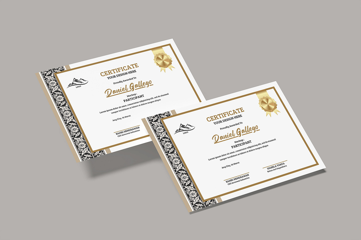 A4 Certificate Mockup, an Advertising Mockup by rizalamora (Photo 9 of 11)