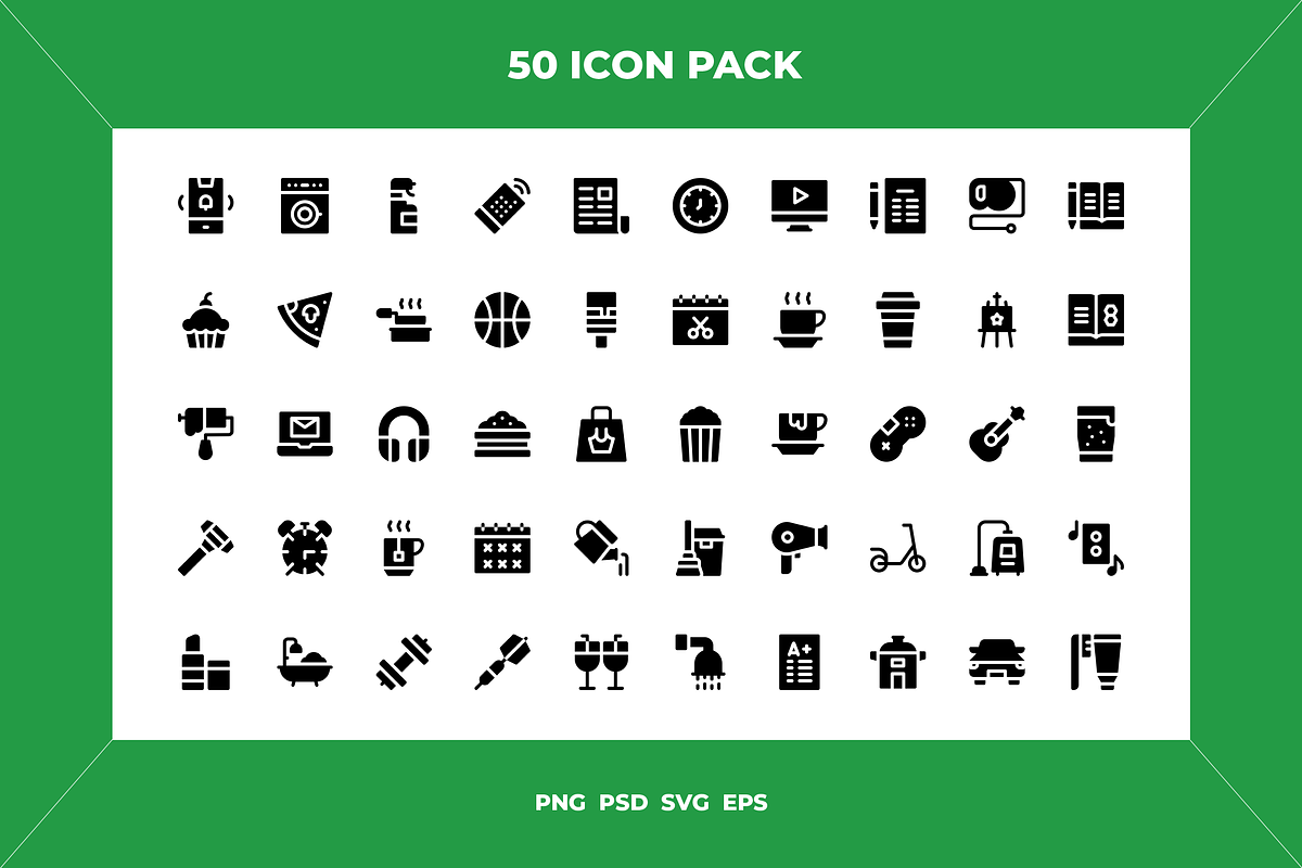 Daily routine icons, an Outline Icon by Wencory (Photo 1 of 2)