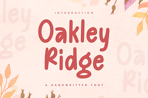 Oakley Ridge - Handwritten Font