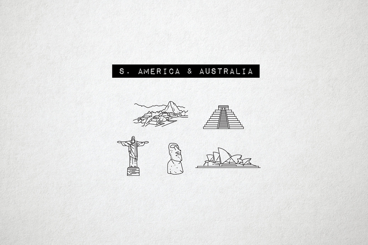 36 Monument Landmark Icons - Travel, an Outline Icon by Hatch Design Workshop (Photo 7 of 9)