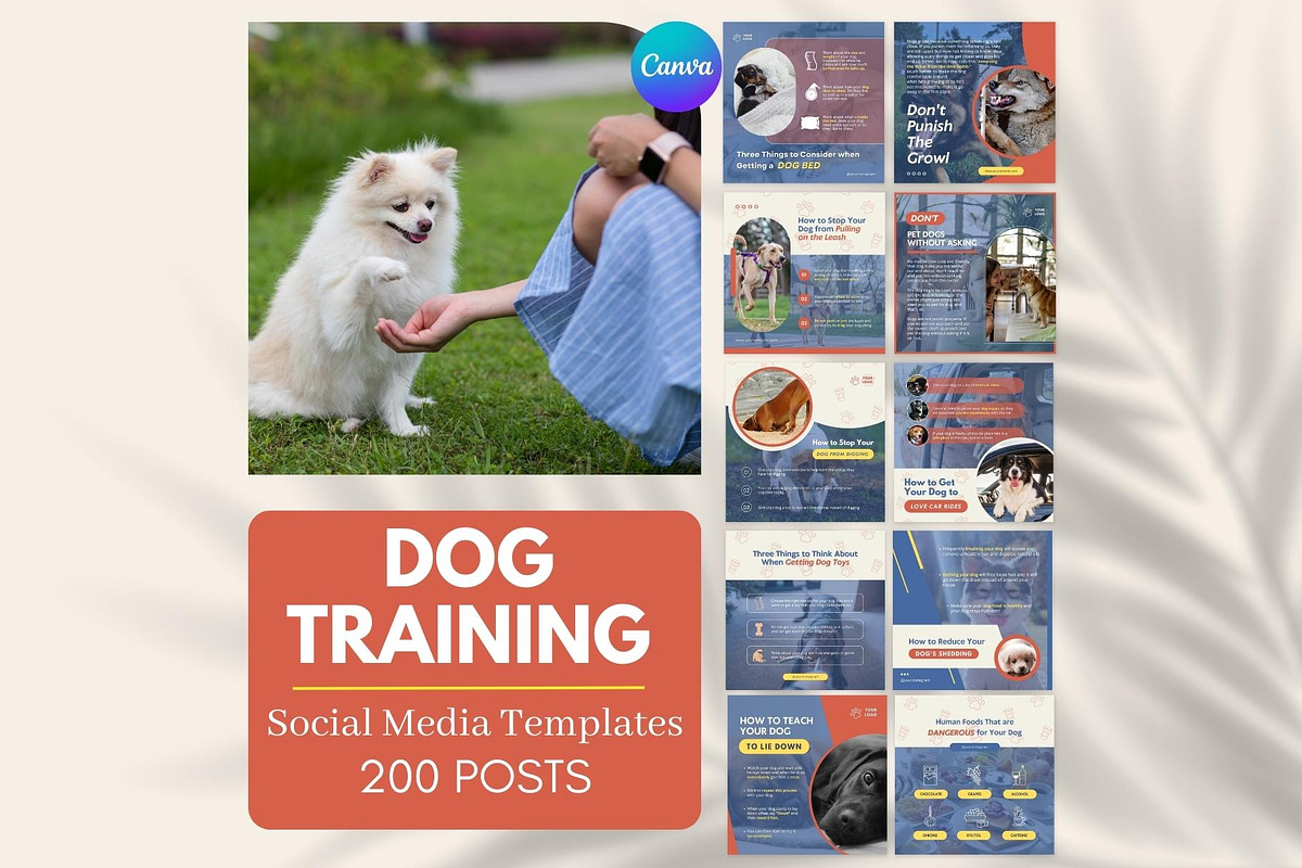 200 Dog Training Canva Templates, a Social Media Template by Viral Content Design (Photo 6 of 7)