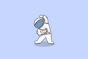 Astronaut In A Spacesuit Standing