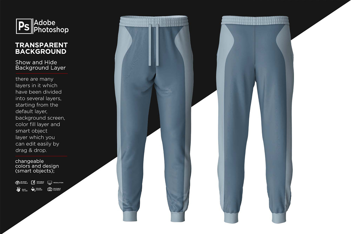 Jogger Pants Sport Mockup, a Shirt Mockup by Nanggroe Scripting (Photo 4 of 9)