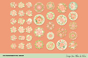 36 FLORAL PEACH FUZZ CLIPART, a Decorative Illustration by Une Affaire de Filles (Thumbnail 4 of 4)