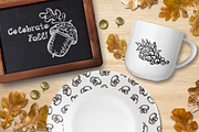 Fall elements, cards and patterns, an Illustration by AV Design (Thumbnail 5 of 7)